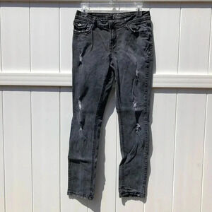 Jade Jeans Skinny Jeans Women Size 9/10 Grey Distressed Whiskered Denim